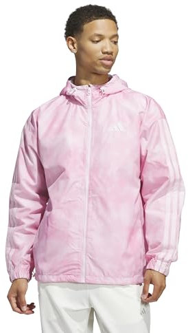 adidas Veste tissée Essentials All Over Printed pour homme, Rose transparent/rose clair, L