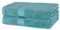 Amazon Basics Badetuch aus Baumwolle, farbecht, 2 Stück, 76 x 137 cm, Blaugrün