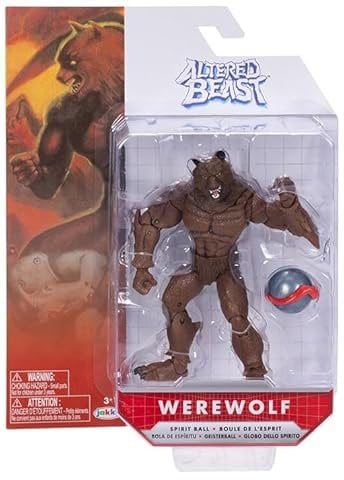 JAKKS Pacific Altered Beast Werewolf 4.5 Gaming Action Figure Includes Spirit Ball, Brown