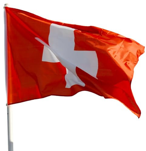 Banderas internacionales mundiales - Bandera de Suiza - Bandera de Suiza 90 x 150 cm - Mundial