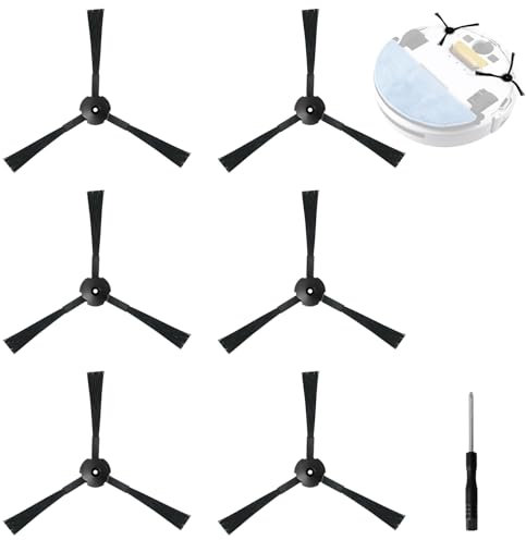 Fixbetter Seitenbürsten für MEDION E32 (MD 18510)/E32 SW (MD 18503)/MD16192/MD18500/MD18501/MD18600 ILIFE V3/V3S Pro/V5/V5S Pro Roboter Staubsauger Ersatzteil, 6 Seitenbürste, 1 Schraubendreher