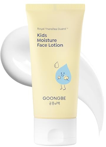 GOONGBE Lozione viso idratante per bambini, idratazione quotidiana del viso per bambini coreani, 8 ore idratante rinfrescante con Cica e Allantoina, profumo anallergico,
