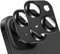 LucBuy 2PCS Metal Camera Lens Protector for iPhone 12/iPhone 12 Mini, 3D Texture Aluminum Coverage Phone Decoration, Anti-Scratch Full Protection Titanium Back Camera Cover