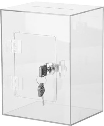 Makamsui Clear Piggy Bank with Lock and Key, Acrylic Piggy Bank for Adults Kids Openable, Money Saving Box Transparent Savings Jar Coin Cash Container for Birthday transparent