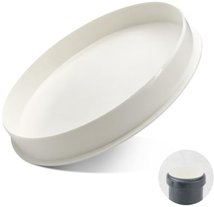 Rohrstopfen Stopfen für Drainagerohr DN 150/160 - Stopfen Muffenstopfen Ideal für Zum Verschluss von Drainagerohr Abflussrohr 150mm, Robuster Blindstopfen Muffenstopfen Weiß Deckel für PVC Rohr 150mm