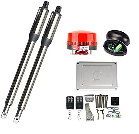 Juego de abridor de puerta eléctrico, Abridor de puerta de giro automático de 300 kg con WIFI Control remoto Teclado inalámbrico Operador de puerta de giro eléctrico Control de acceso a motor,Abridor