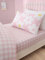 Bedlam - Drap de lit Rose à Carreaux - Drap-Housse Simple (190 x 90 x 25 cm) - Drap-Housse à Carreaux Vichy en Rose - Literie Florale pour Filles - Accessoires de Chambre à Coucher - Drap de lit avec