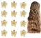 YFelomatric Lot de 12 mini pinces à cheveux en forme de fleurs dorées - Jolies pinces à cheveux en forme de fleurs - Accessoires de cheveux pour femmes et filles