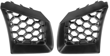 Riloer Rejilla de repuesto de rejilla lateral negra de panal de abeja, 1 par de rejillas centrales para parachoques delantero compatible con Seat Ibiza 6L 2002-2009