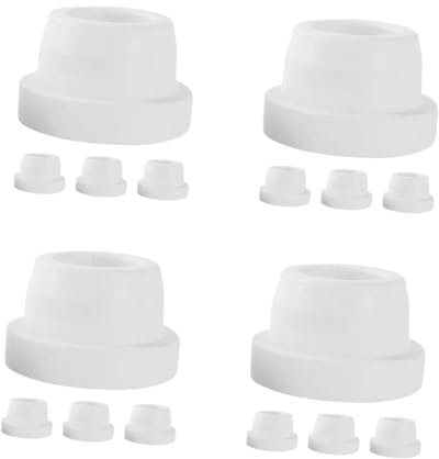 Yardwe 4sets Pool Ladder Replacement Parts Rubber Bumpers Tubing Caps for Inground Ladders Design 4pcs*4