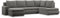 Mebligo - Ecksofa mit Schlaffunktion und 3 Bettkasten FORESTA 300x89x200 (BxHxT) Hellgrau - Ottomane Rechts Eckcouch, Couch U Form, Sofa Wohnzimmer, Sofas & Couches, Eckschlafsofa