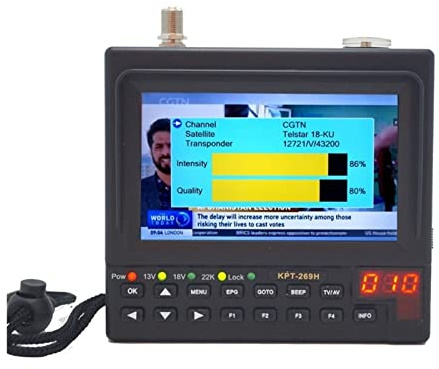 HYUWANGYU Digital Satellite Signal Meter KPT-269H DVB-S2 Satellite Finder Full HD Digital Satellite TV Receiver Finder Meter MPEG-4 HD DVB-S Satellite Finder