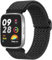 Amzpas Elastische Nylon Armband Kompatibel mit Xiaomi Redmi Watch 3 Active Armbänder für Herren Damen, Loop Dehnbare Sport Ersatzarmband für Redmi Watch 3 Active Uhrenarmband (Schwarz)