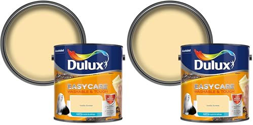 Dulux 403201 Easycare Washable & Tough Matt Emulsion Paint For Walls And Ceilings - Vanilla Sundae 2.5L (Pack of 2)