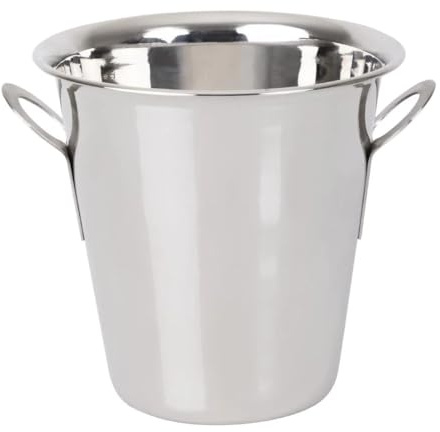 Olympia Flare Stainless Steel Wine Bucket 4.3Ltr, 260x220x217mm | Wide flared lip offers easy carrying and simple ice-free table service, keeping bottles chilled in busy commercial venues.