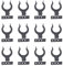 Lot de 12 clips de fixation pour plinthes de cuisine de 28 à 32 mm