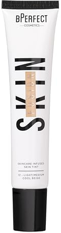 BPerfect Skin Fusion Skin Tint SPF 25 – Lightweight, Buildable Skincare Hybrid for a Radiant, Natural-Look Base – Shade 12 Light/Medium Cool Beige, 30ml
