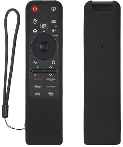 Funda Protectora de Silicona para LG Magic Remote MR25GA, Cubierta Protectora para LG 2025 OLED Smart TV C5 B5 G5 M5 Series Control Remoto - Negro