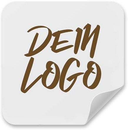Meinearmbänder Personalized Stickers – Waterproof Labels with Your Own Logo, Image or Text – Create Your Own for Packaging, Business Branding, Gifts – Dishwasher-Safe & Durable