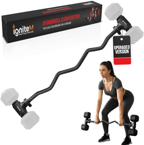Dumble Barbell Converter - Converts Dumbbells to Barbell - 200 lb Capacity Adjustable Dumbbell Converter - Heavy Duty Strength Training for Home Gym - Fits Most Dumbbell Handles