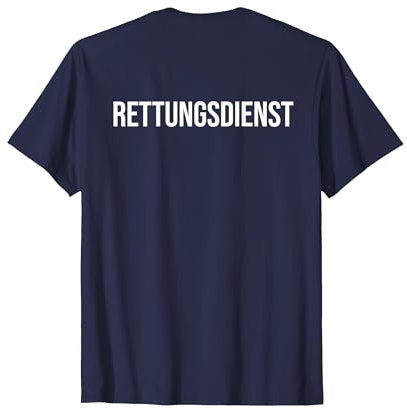 Rücken Aufdruck Hinten Schriftzug Rettungsdienst T-Shirt