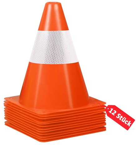 Alytree 18cm Pylonen Kinder, 4/12 Stück Hütchen Fussball Markierungskegel für Outdoor-Aktivitäten und Festliche Veranstaltungen, Verkehrshütchen Kinder Kegel für Fußball, Sport & Hund Training