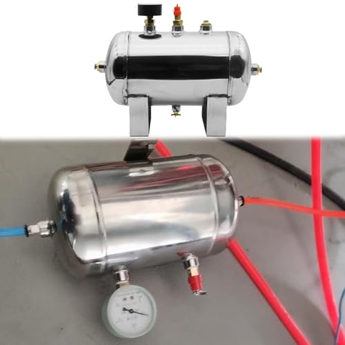 Air Compressor Tank - 1 Gallon Capacity for Efficient Air Storage, Perfect for Car Maintenance, Construction, and Pneumatic Systems