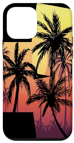 Hülle für iPhone 12 mini Palmen Retro Szene Urlaub Sommer Strand