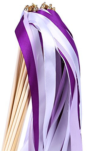 Wishprom 30Pcs Ribbon Wands Stelle filanti per Festa di Nozze attività