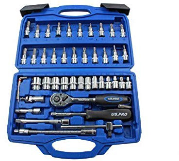 US PRO 46 Piece 1/4 DR Metric Socket & Bit Set 1387