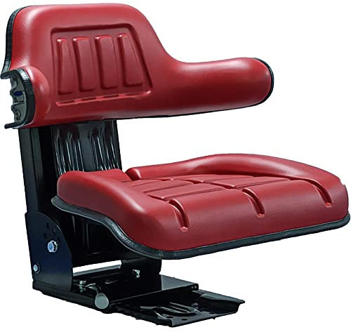 KLARA SEATS Siège du tracteur universel siège du chargeur de cour en KS 44/2V PVC rouge inclinable