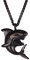 U7 Herren Haifisch Kette schwarz Edelstahl Ozean Tier Hai Fisch Anhänger mit 3mm/55+5cm Weizenkette Cool Punk Modeschmuck Accessoire