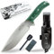 JEO-TEC Nº9 Coltello a Lama Fissa Acciaio Inossidabile, Coltello da Caccia 28 cm, Coltello Bushcraft Fodero In Pelle per Sopravvivenza All'aperto, Caccia, Campeggio, Fatto in Spagna