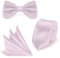 StickandShine Inh. Christian Müller 3 in 1 SET hochwertige Satin Polyester Krawatte Fliege Einstecktuch Flieder