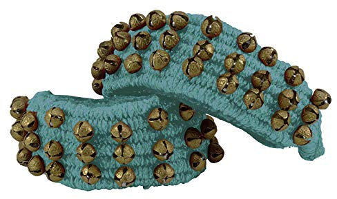 Banithani Traditionelle indische 3-reihige klassische Kathak-Fußkettchen, 12 No Ghungroo Fußkettchen, tanzendes Fußkettchen, Paar Schmuck, One Size, Metall, Messing