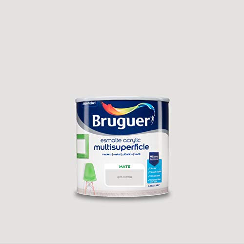 Bruguer Acrylic Multisuperficie Esmalte al agua Mate Gris Niebla 250 ml