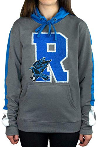 Harry Potter Hogwarts Ravenclaw R Patch Logo Premium Hoody/Hoodie Black