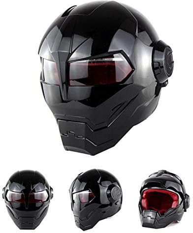 Braveking Motorbike Helmet, Iron Man Face Helmet, Transformers Flip Up Helmet, Vintage Harley Helmet,5,XL
