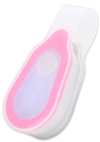 Keenso Linterna con Clip, Linterna Manos Libres con Clip para Ropapara Ropa O Mochila, Correr De Noche, Excursiones, Paseos, Acampadas, 3 Modo De Luz Led (Rosa) Enfermera en apuros