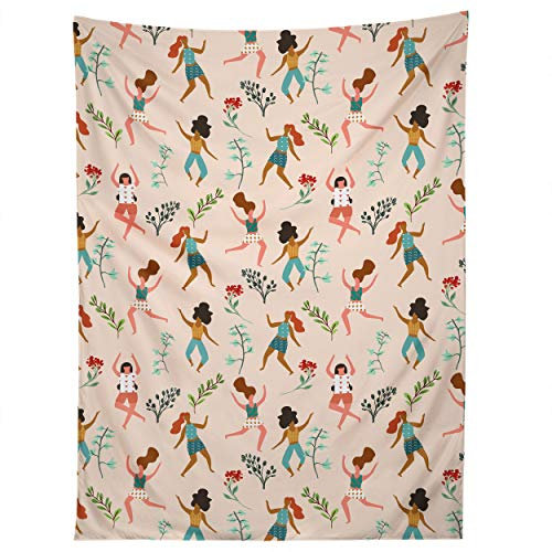 Society6 83 Orangen Central Park Zumba Wandteppich, Polyester, Pink, 60 in x 80 in