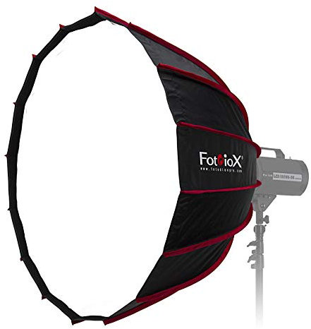 Fotodiox EZ-Pro DLX Parabol-Softbox mit Elinchrome & Calumet Genesis kompatibelSpeedring – schnell zusammenklappbare 90 cm Softbox mit silberfarbenem, reflektierendem Innenleben mit doppelter Diffusion