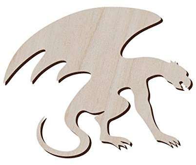 Lot de 10 Gargouille en bois pour travaux manuels et décoration - Forme de gargouille - Magnet Gargouille - Collier Gargouille, 12.7x10.2 cm