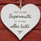 Glitzkind Holz Deko-Herz Geschenk für Mama Mutter Eltern zum Muttertag Geburtstag Weihnachten I Blechschild Vintage Retro mit Spruch personalisiert I Geschenkidee Geburtstagsgeschenk