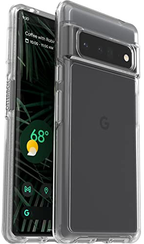 OtterBox Symmetry Clear Hülle für Pixel 6 Pro, sturzsicher, schützende Hülle, 3X getestet nach Militärstandard, antimikrobiell, Transparent