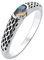 Kuzzoi Herrenring mit Labradorit Stein, Moderner Ring in 925 Sterling Silber, eleganter Silberring mit teils oxidierter Ringschiene, Bandring für Männer, Ringgröße 62, 0609191521_62
