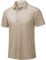 TACVASEN Golf Tops for Men Short Sleeve Polo Shirts Quick Dry Breathable Work T Shirt Casual with Button Khaki,XL