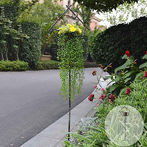 ZYFA Gartenstecker Rankhilfe Pflanzenstützen Strauchstütze Gartenpfähle Metal Plant Support Garden Kletterhilfe für Kletterpflanzensträucher Garten, Terrasse und Balkon Reben,Blume,Rosen Gartendeko