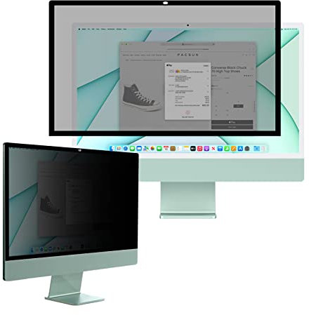 BERSEM Fully Removable Privacy Screen Protector Compatible with iMac 24 inch 2021 Monitor Privacy Screen for Apple Desktop Computer, Anti-Scratch UV-Blocking Privacy Screen Protector Filter