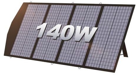 ALLPOWERS Faltbares Solarpanel SP029 140W Solarmodul für R600/R1500/R2500/R3500/R4000/009 Pro Tragbare Powerstation, 140W Solaranlage, Solarladegerät mit 3x USB/X-T60 Anschluss für Camping und Garten