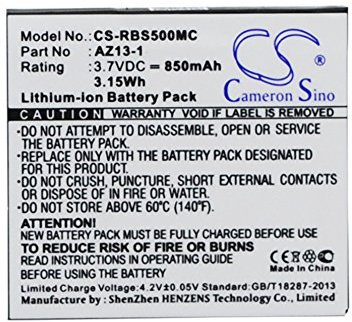 Cameron Sino Batterie de rechange pour Xiaomi Yi AZ13-1, AZ13H, YDXJ01XY 850 mAh